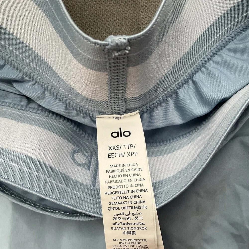 Alo Yoga Match Point Tennis Skirt Celestial Blue XXS